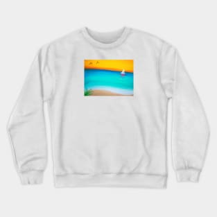 Beach landscape painting Crewneck Sweatshirt